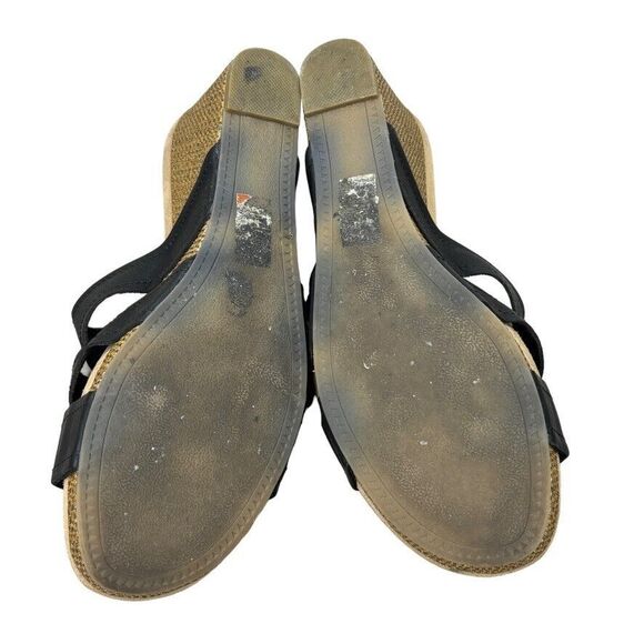 Style & Co. Black Wedge Sandals Slides Comfort Casual‎ Shoes Women's Size 8M - Picture 8 of 11